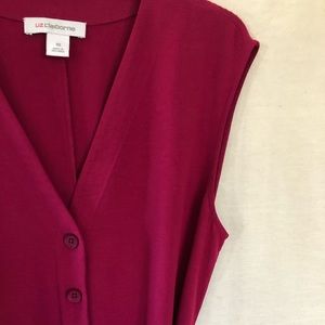 NWOT Liz Claiborne sleeveless dress in hot pink. Never worn
